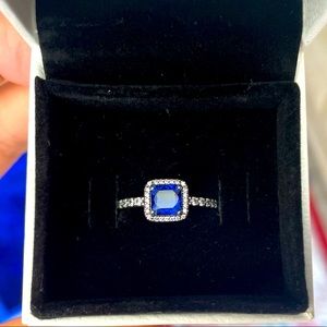 Authentic Pandora blue timeless elegance ring